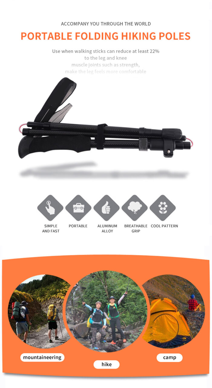 Best 3K Carbon Fiber Five-Section Folding Pole 012