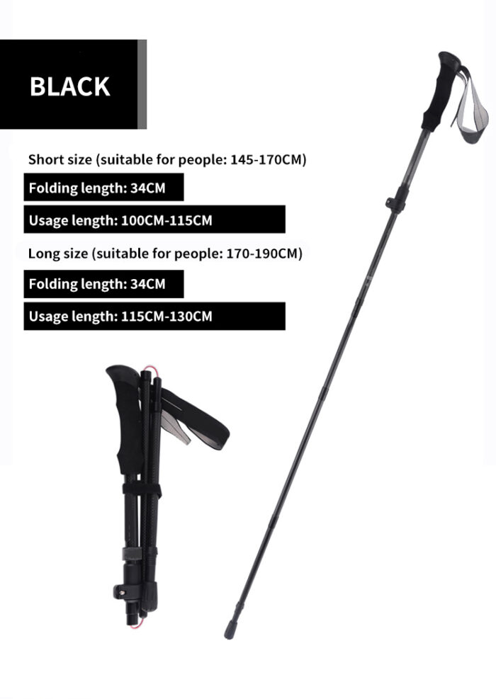 Best 3K Carbon Fiber Five-Section Folding Pole 012