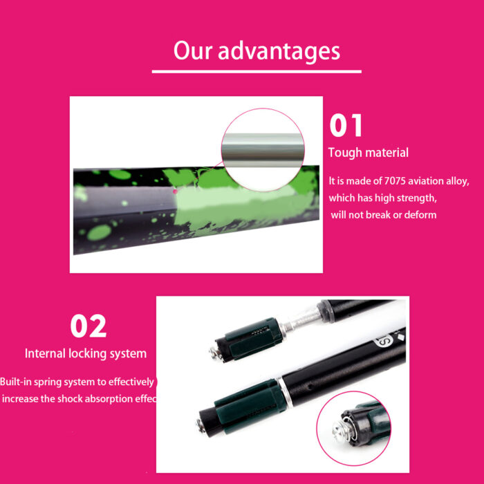 Best 7075 Aluminum Alloy Three-Section Telescopic Pole 008