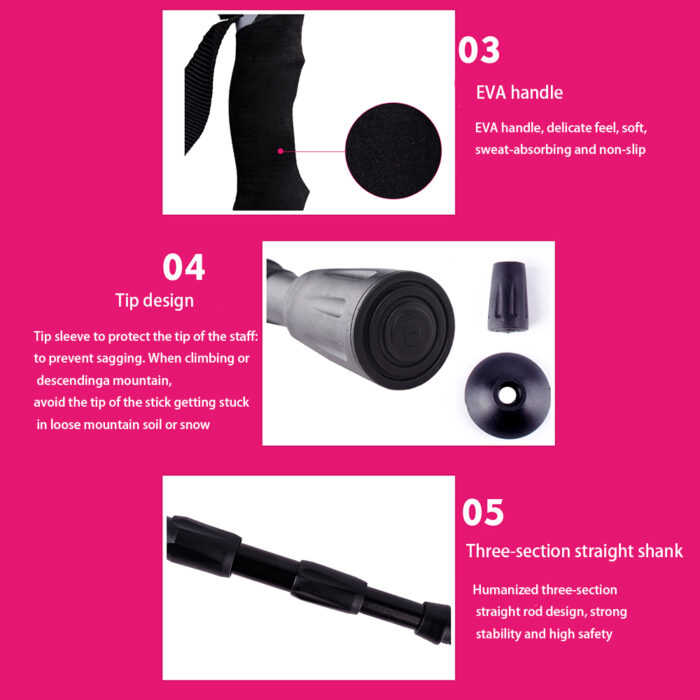 Best 7075 Aluminum Alloy Three-Section Telescopic Pole 008