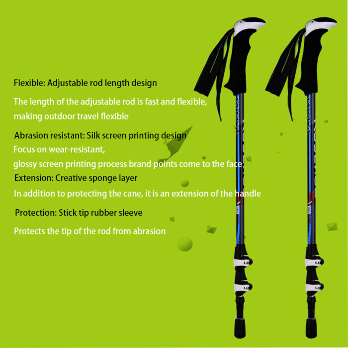 7075 aluminum alloy three-section telescopic pole 007