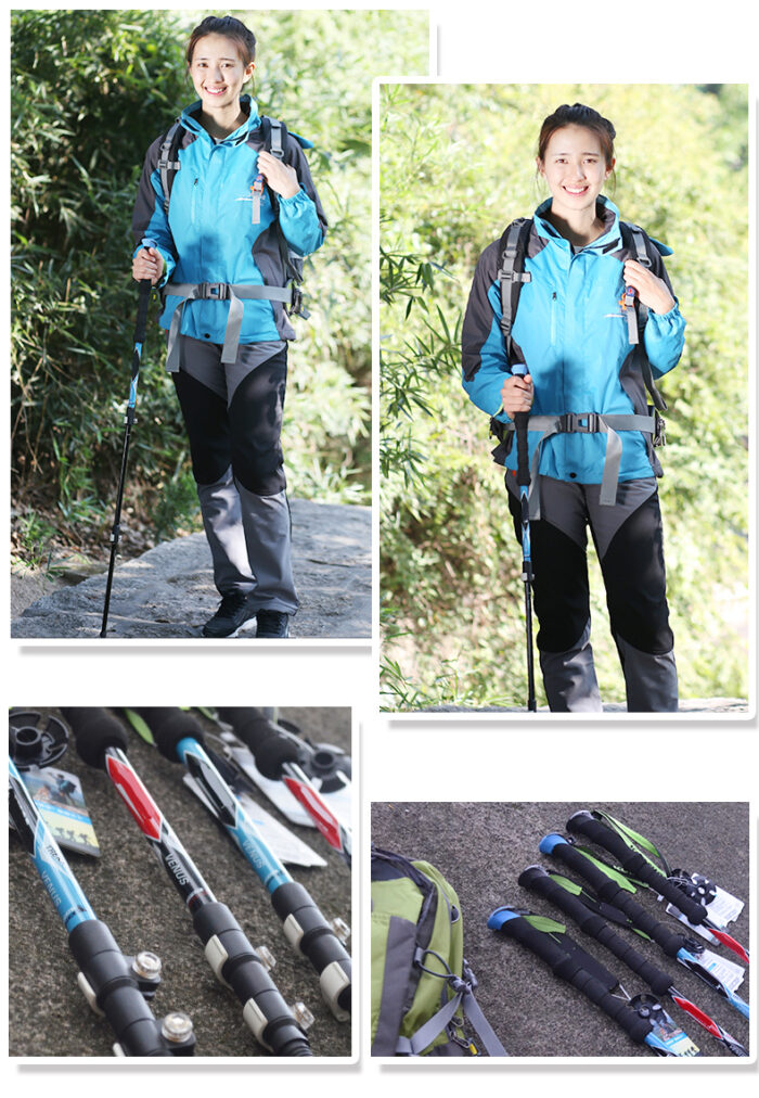Carbon fiber three-section telescopic pole 004