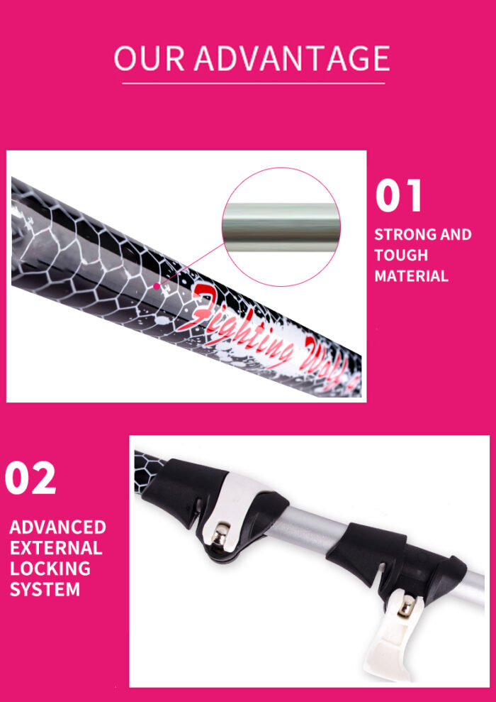 Best 7075 Aluminum Alloy Three-Section Telescopic Pole 014