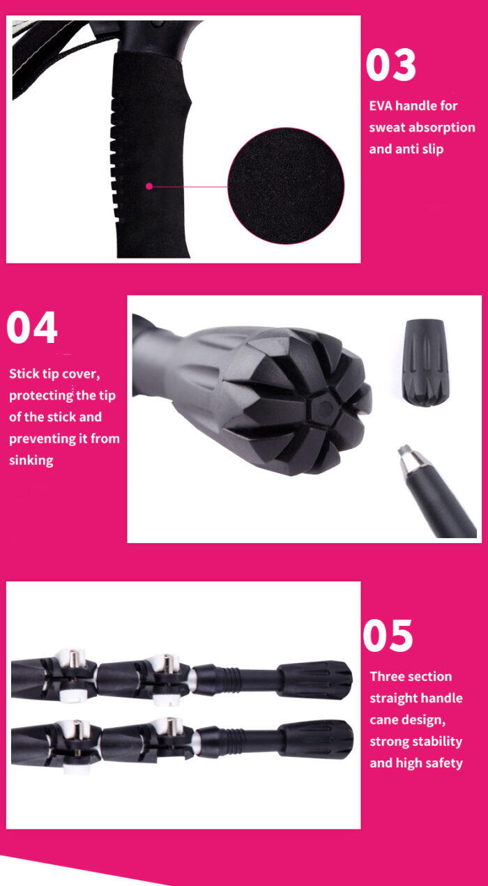 Best 7075 Aluminum Alloy Three-Section Telescopic Pole 014