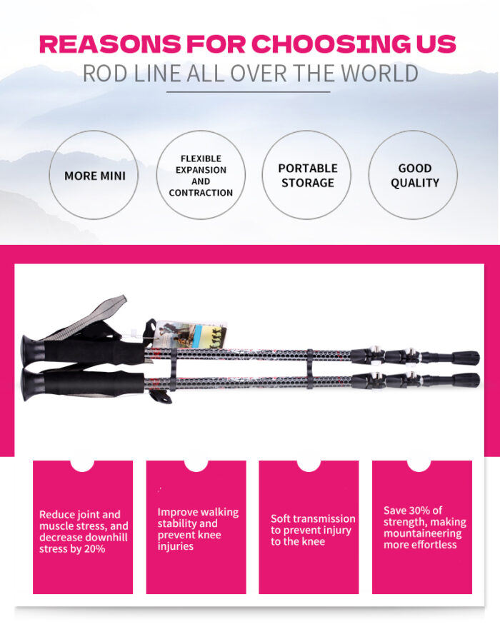 Best 7075 Aluminum Alloy Three-Section Telescopic Pole 014