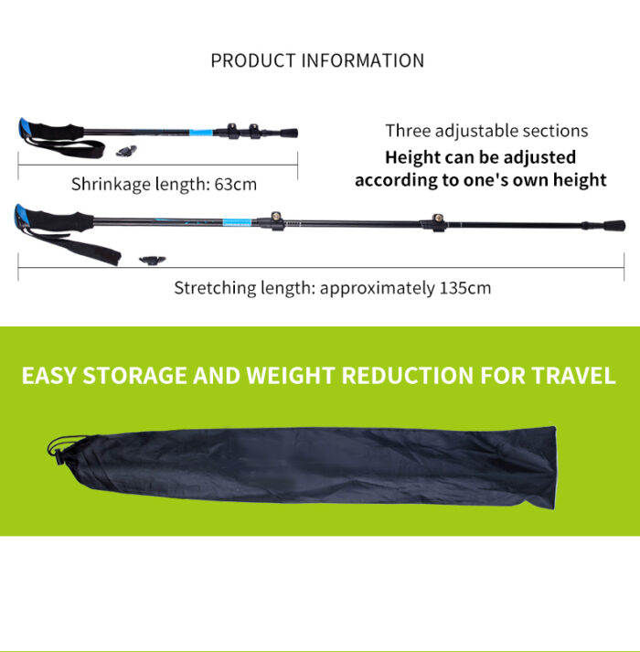 Best 7075 Aluminum Alloy Three-Section Telescopic Pole 016