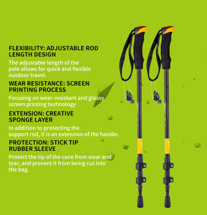 Best 7075 Aluminum Alloy Three-Section Telescopic Pole 016
