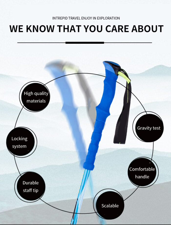 Best 7075 Aluminum Alloy Three-Section Telescopic Pole 017