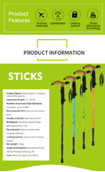 Best 7075 Aluminum Alloy Three-Section Telescopic Pole 018