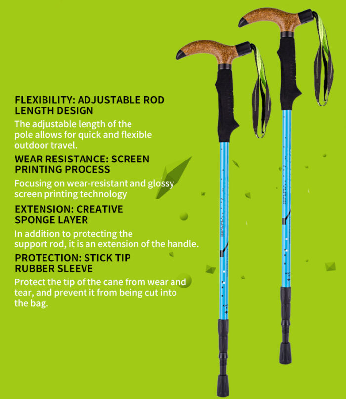 Best 7075 Aluminum Alloy Three-Section Telescopic Pole 018