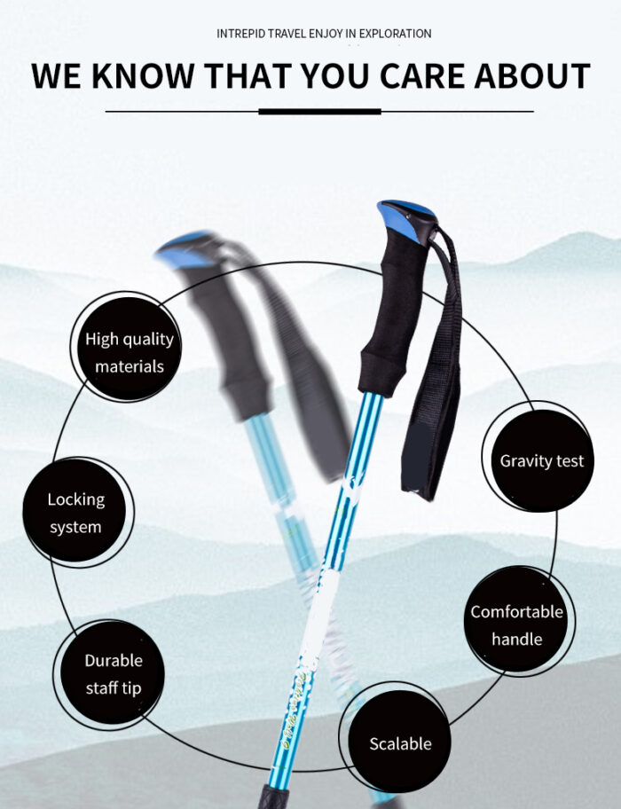 Best 7075 Aluminum Alloy Three-Section Telescopic Pole 019