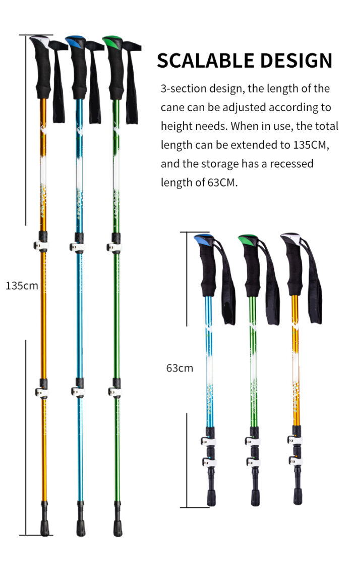 Best 7075 Aluminum Alloy Three-Section Telescopic Pole 019
