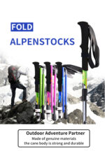 Best Carbon fiber + 7075 aerospace aluminum alloy five-section folding pole 011