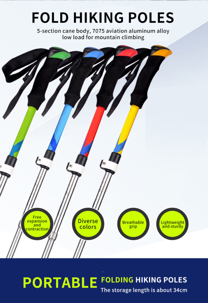 Best 7075 Aluminum Alloy Five-Section Folding Cane 013