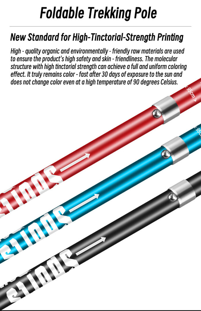 Best Five sections of folding trekking poles EXPH021