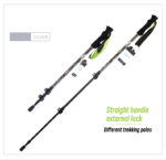 Carbon fiber three-section telescopic rod