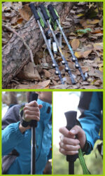 Carbon fiber three-section telescopic rod